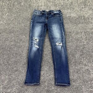 Vigoss Jeans Womens 28 Blue Jagger Skinny Distressed Stretch Medium Wash Denim
